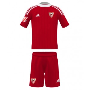 Sevilla Jalkapallovaatteet Lasten Vieraspeliasu 2025-26 Lyhythihainen (+ Lyhyet housut)